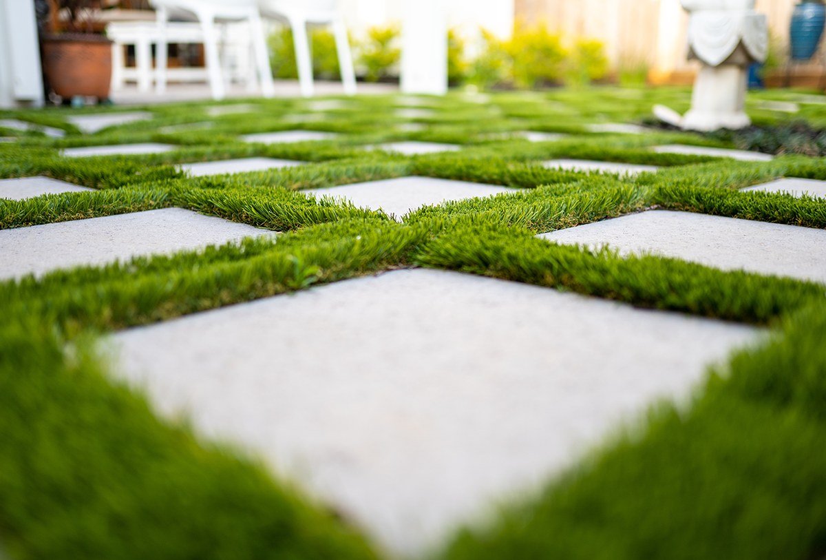 Turf and paver combination